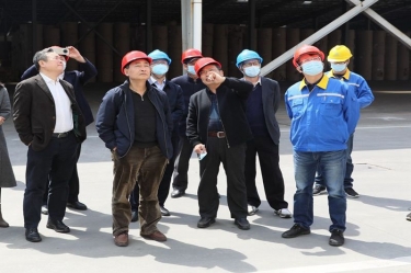 生态环境部科财司副司长付川一行考察由2138cn太阳集团城纸业承担的国家科技重大专项示范工程